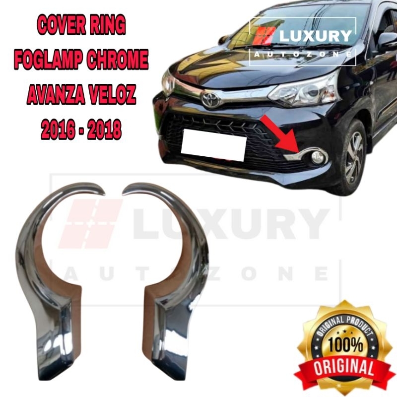 Ring Cover Foglamp Chrome Avanza Veloz 2016 2017 2018 Original