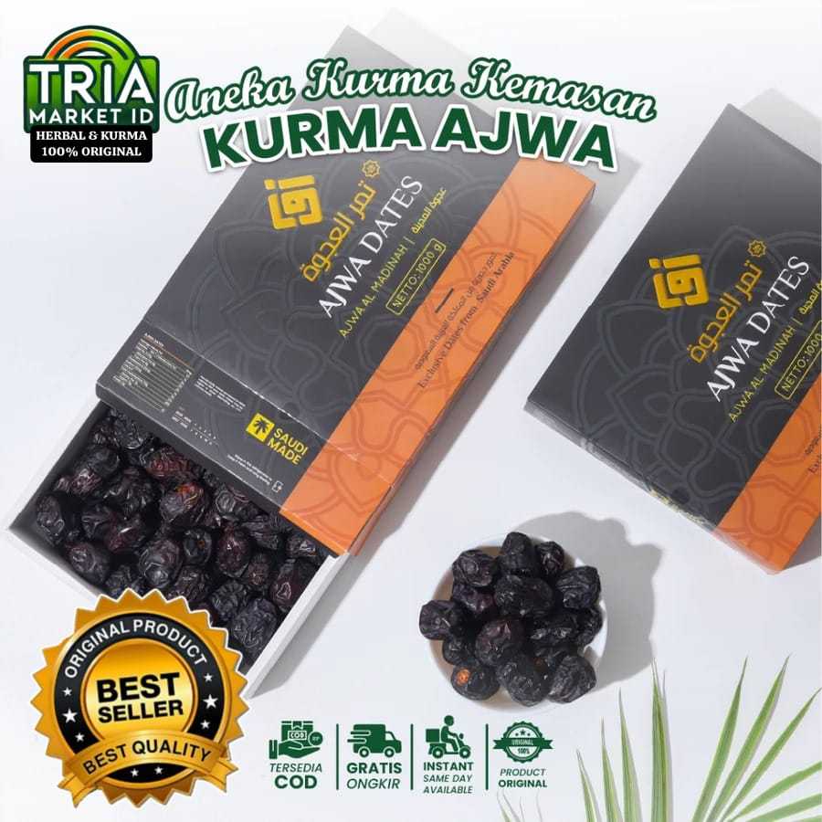 

Awaly Kurma Ajwa 1 Kg Premium Original Madinah Korma Nabi High Quality