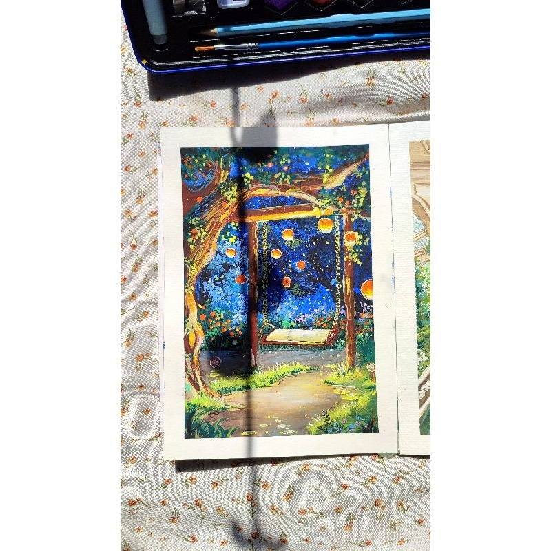 

Custom Lukisan Gouache A3 (handmade)