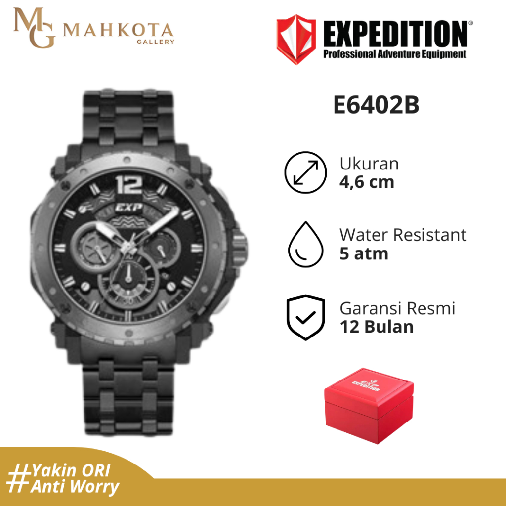 Jam Tangan Pria Chronogrpah Aktif S. Expedition E6402B Original dan Bergaransi Jam Tangan Palembang