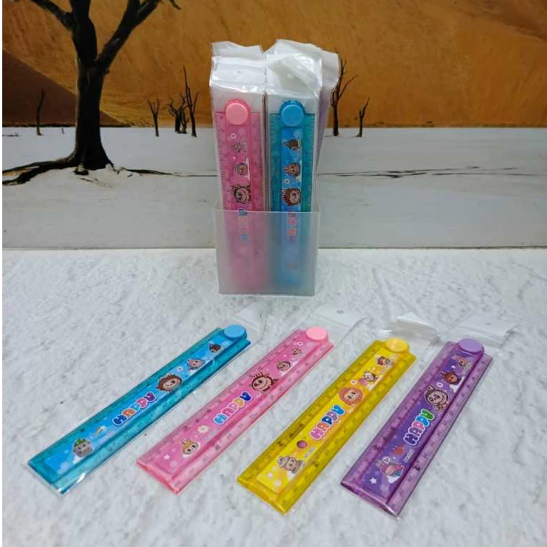 

Penggaris Lipat 30cm Ruler Mistar Lipat Ruler Plastik Penggaris Karakter Lipat Lucu Motif Cars Labubu Sanrio