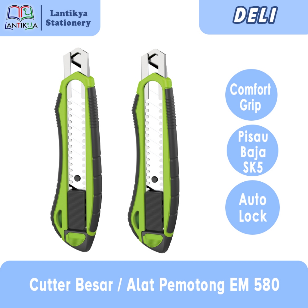 

Deli Cutter Besar Pisau Baja SK5 EM 580
