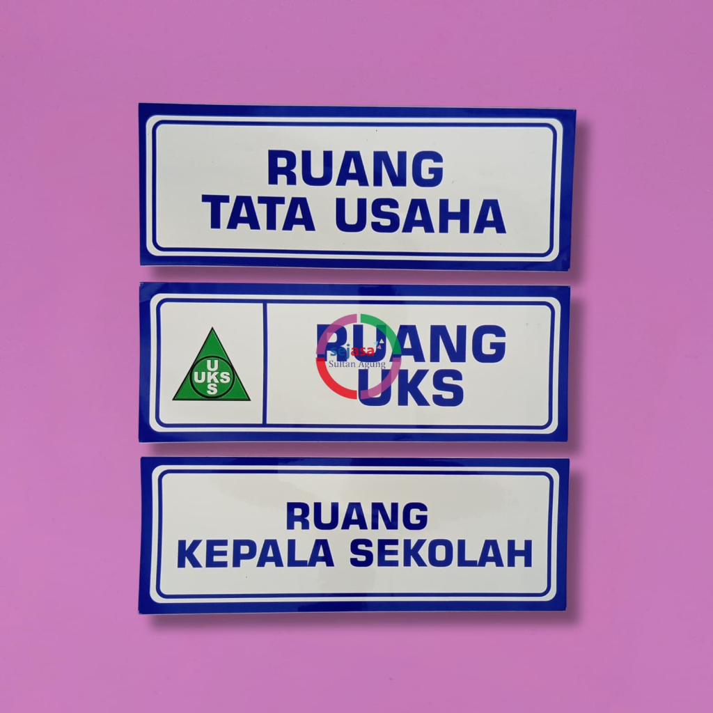 Stiker Vinyl Ruang UKS | Stiker Ruang Tata Usaha | Stiker Ruang Kepala Sekolah