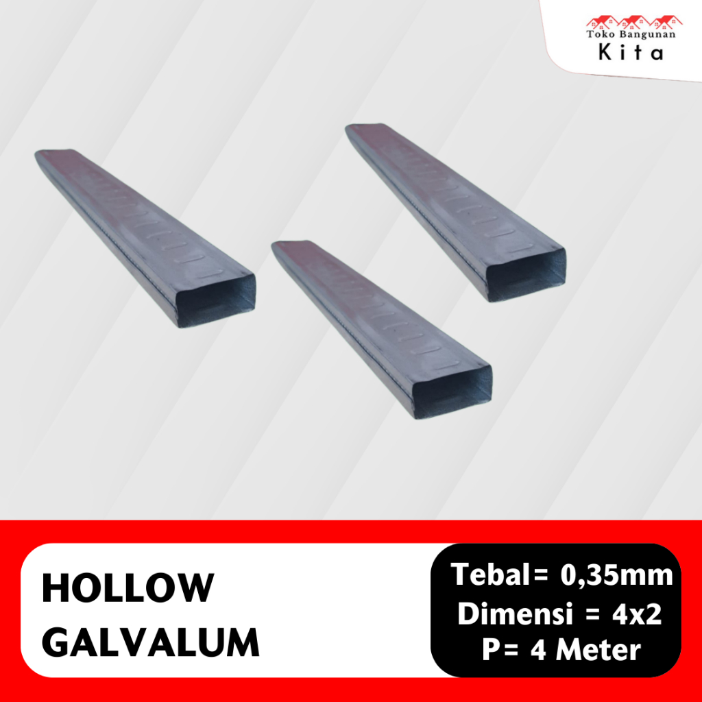 Hollow Plafon Galvalum 2x4 | Hollow Gypsum 2x4 - Tebal 0,35