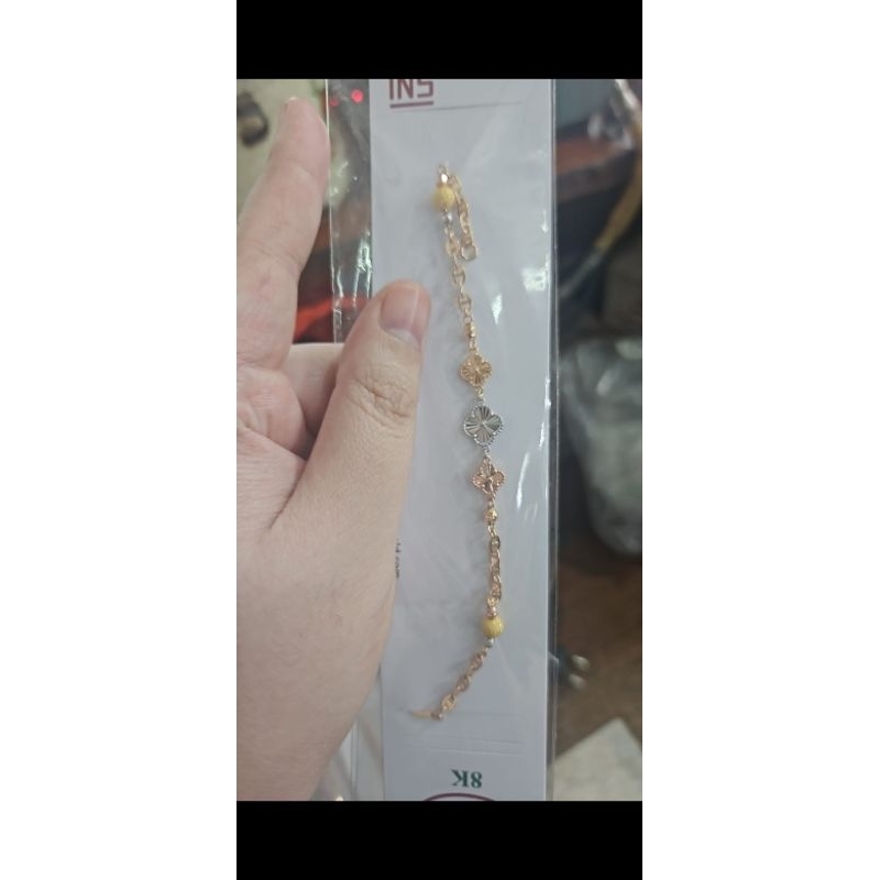 gelang serut pentol bola candy pasir gold rosegold rose gold putih emas asli 8k 375