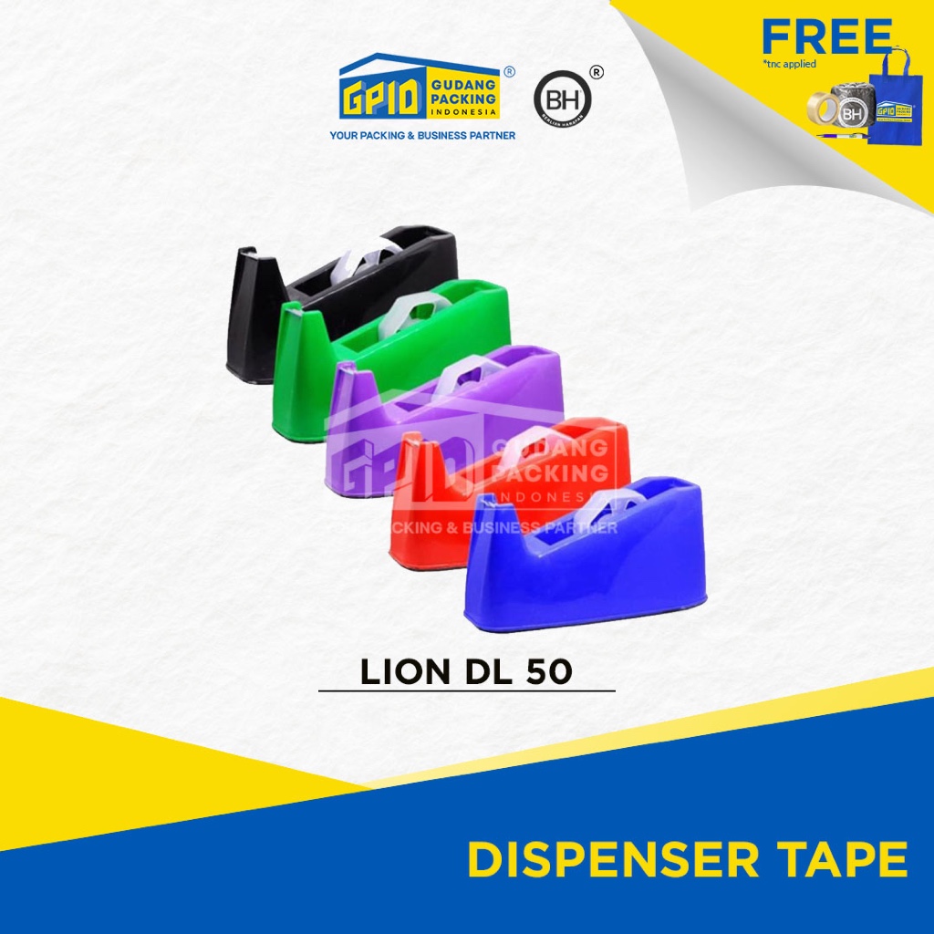 

LION - DL 50 Tape Dispenser / Tape Cutter 1" inch