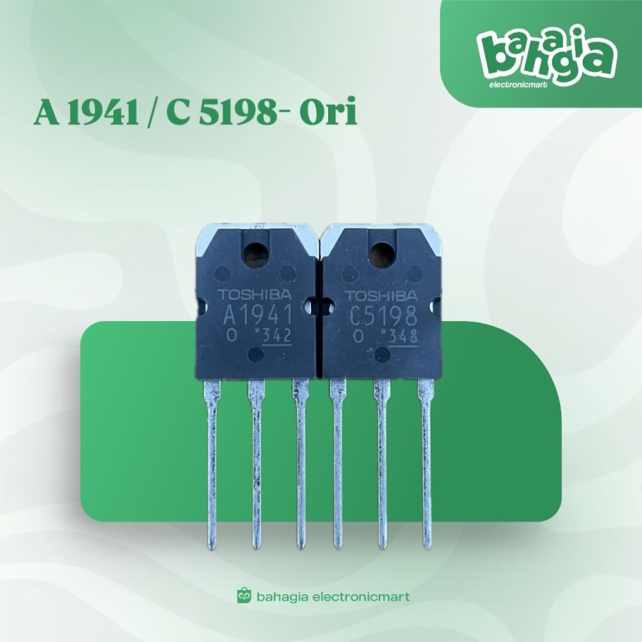 TRANSISTOR A 1941 C 5198 ( SET ) A1951 C5198 TOSHIBA ORIGINAL