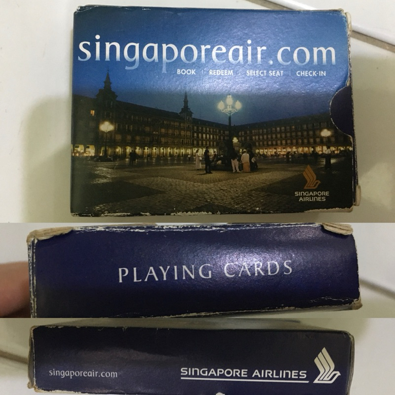 Kartu Remi Singapore | China Airlines Playing Cards SQ Asli Original Souvenir Gift Segel Mentos