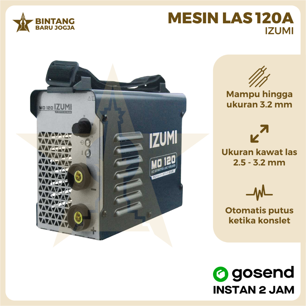 IZUMI Mesin Las Listrik Izumi MO 120 450Watt - Trafo Las Inverter 450 watt MMA IGBT MURAH