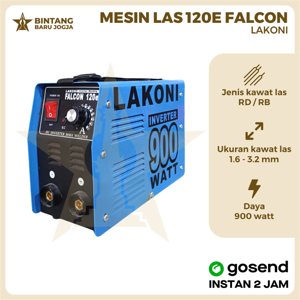 Mesin Las Listrik LAKONI Falcon 120E Welding Machine 900 watt Murah
