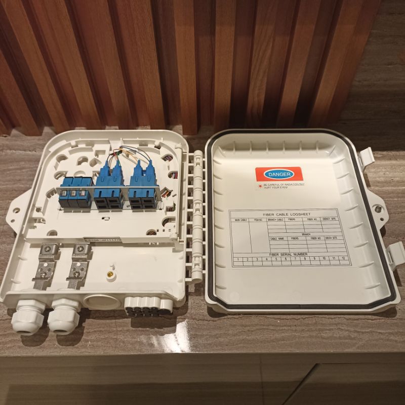odp 8 core lengkap splitter plc 1:8 sc upc / odp 8 core / odp 8 core lengkap spliter
