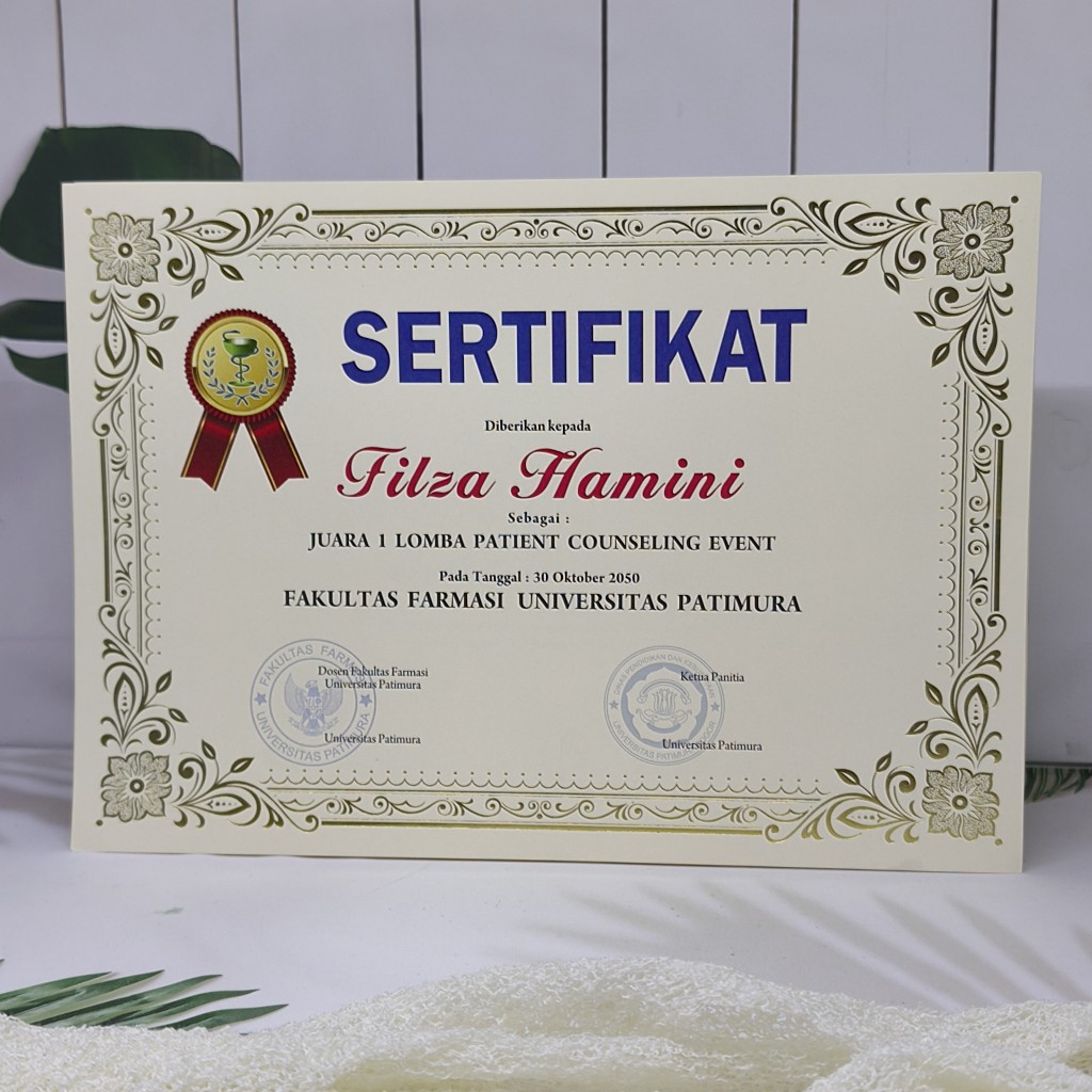 

Blanko Sertifikat Diploma Poli Emas Mewah