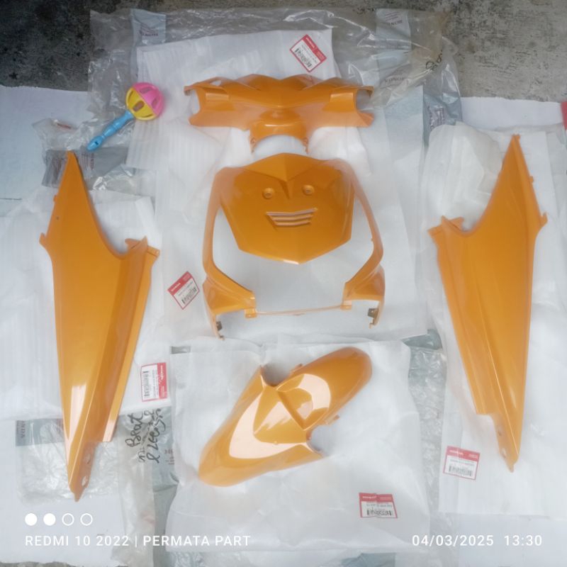 cover body full set komplit beat karbu beat pertama beat awal orange kvy ori original honda ahm
