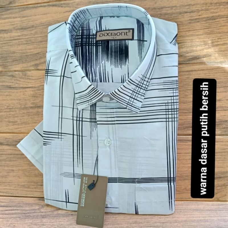 KEMEJA LAKI-LAKI PREMIUM LENGAN PENDEK DIXMONT