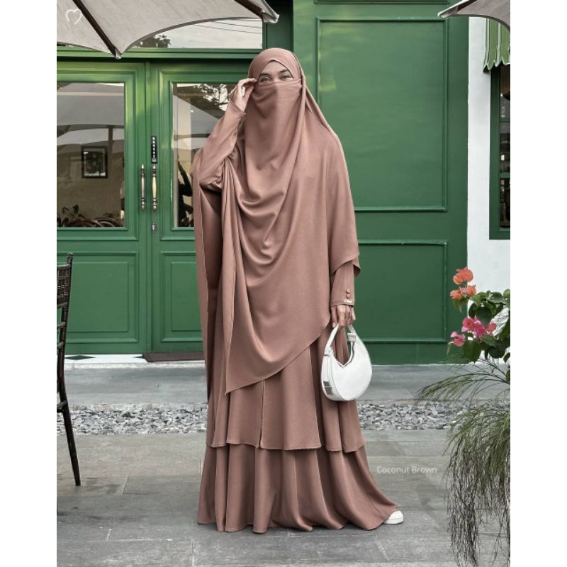 Gamis set syar'i terlaris | gamis Adiba by Mahira