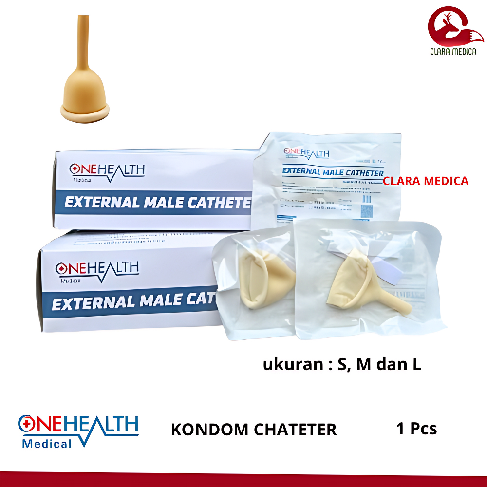 OneHealth External Male Catheter Kondom Chetter S, M dan L Kateter  Pria