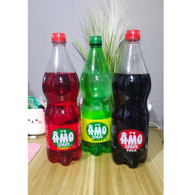 

AMO 1,1Liter Lemon Strawberry Cola Minuman Soda Segar Snack Murah Nabati