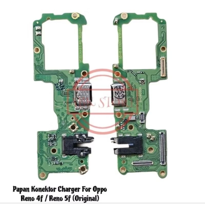 flexible konektor cas papan cas connector charger Oppo Reno 4f / Oppo Reno 5f + full ic  original