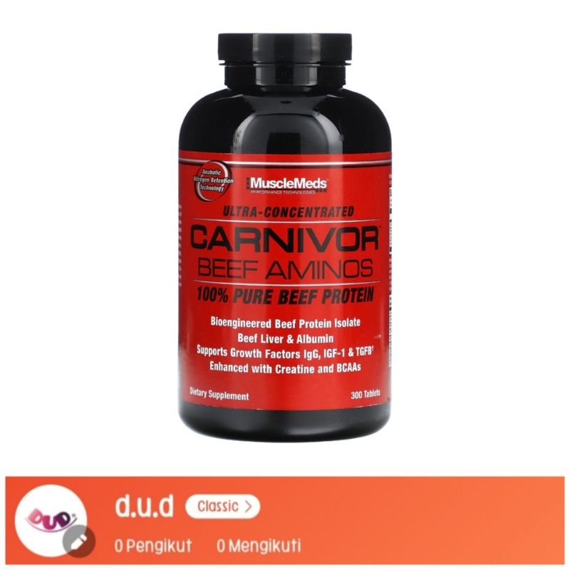 Musclemeds Carnivor Beef Amino 300 tablets