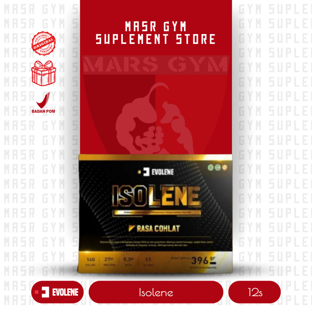 ISOLENE 12saset WHEY ISOLATE PROTEIN HALAL