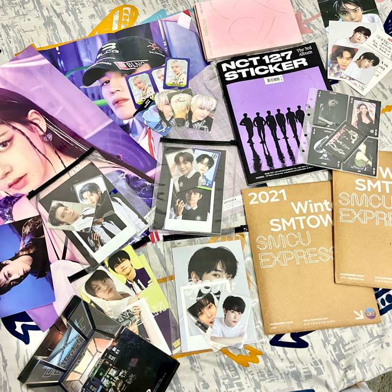 ALBUM DFTF SMCU AESPA NCT SET STICKER PP SG22 sg21 TAEYONG JUNGWOO DOY JAEMIN GLITCHMODE JISUNG