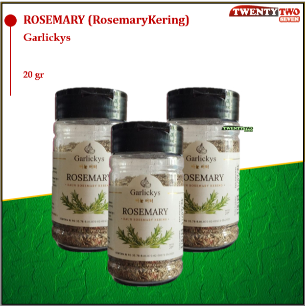 

Garlickys Bumbu Dasar Dapur Masak Bubuk Herbs & Spices PRemium Rosemary / Rosemary Kering 20gr