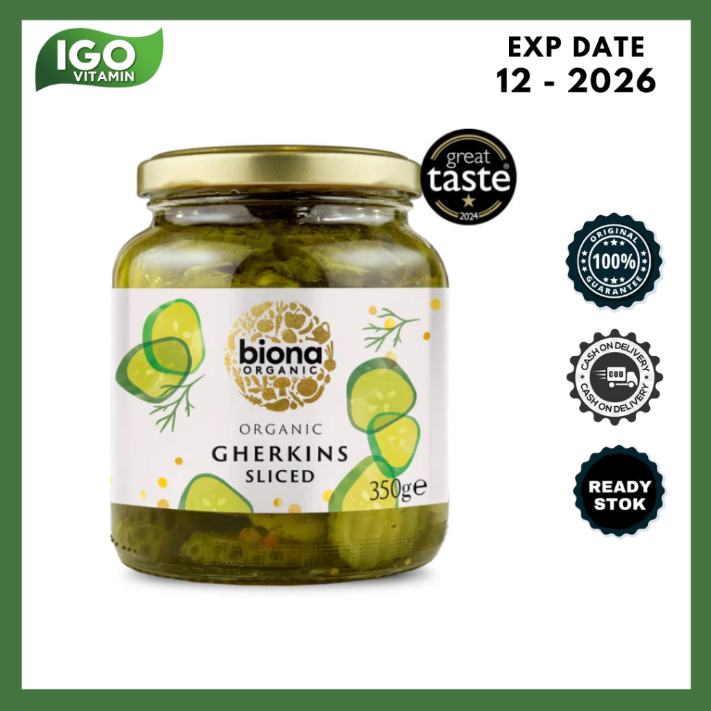 

Acar Mentimun Organik Biona Organic Gherkin Slices 350 Gr