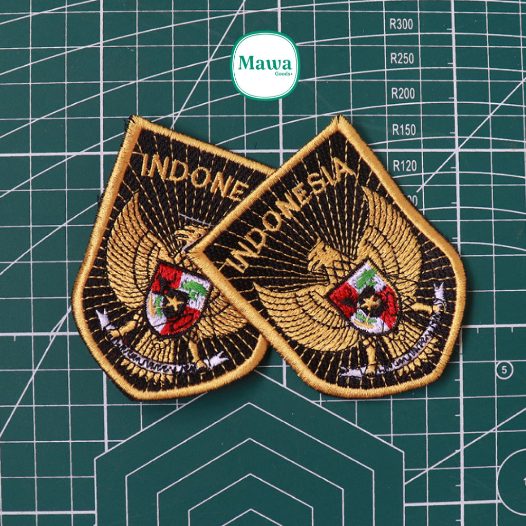 Patch Emblem Logo Garuda Mills Bordir / Patch Bordir logo Timnas Indonesia Murah