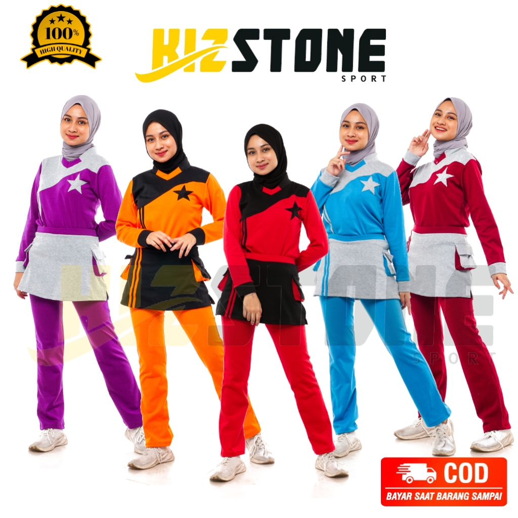 Baju Senam Muslimah | Baju Olahraga Wanita | Setelan | Sportwear