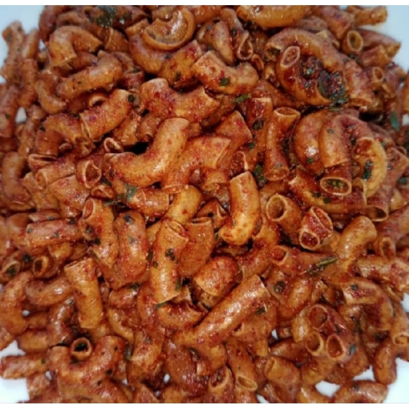 

Makaroni cikruh kriuk pedas extra daun jeruk 500 Gram