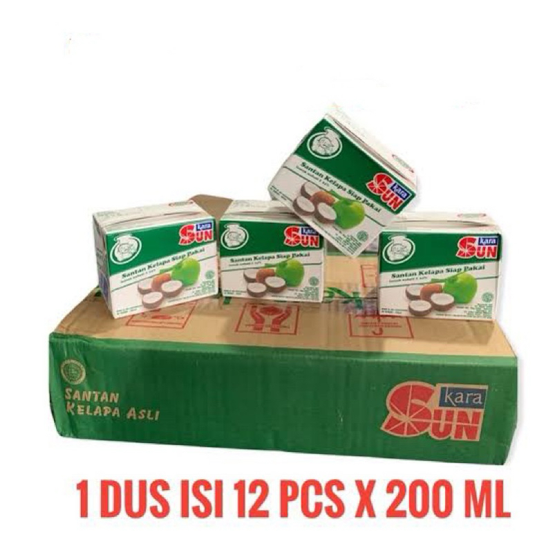 

Sun Kara Santan Kelapa 200 ml isi 12 pc