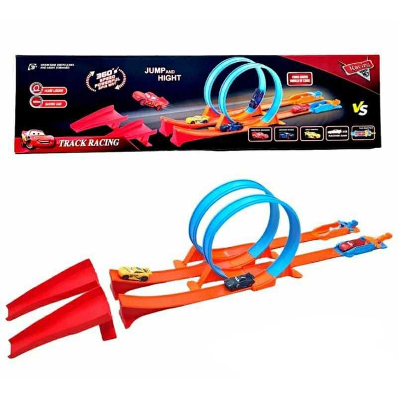 Track Cars Mcqueen Mainan Mobil Seluncuran 2 Jalur Lintasan Original High Quality Kinvil Toys