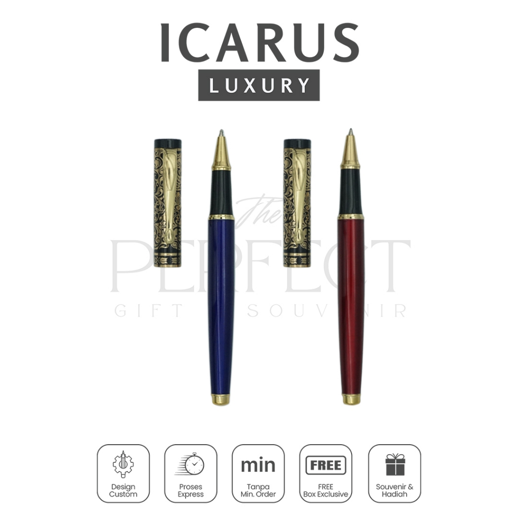 

Icarus Luxury Pen Rollerball Free Box Custom Grafir Exclusive Promosi Gift Kado Souvenir