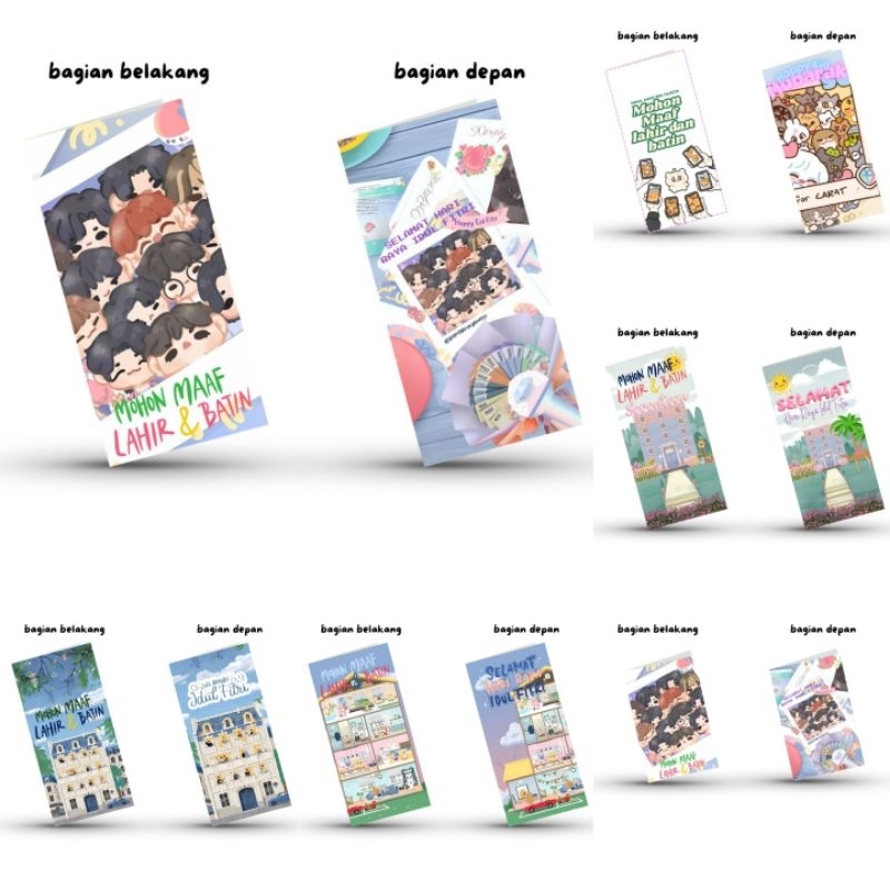

AMPLOP LEBARAN SEVENTEEN BTS CARAT ARMY KPOP BESAR KECIL