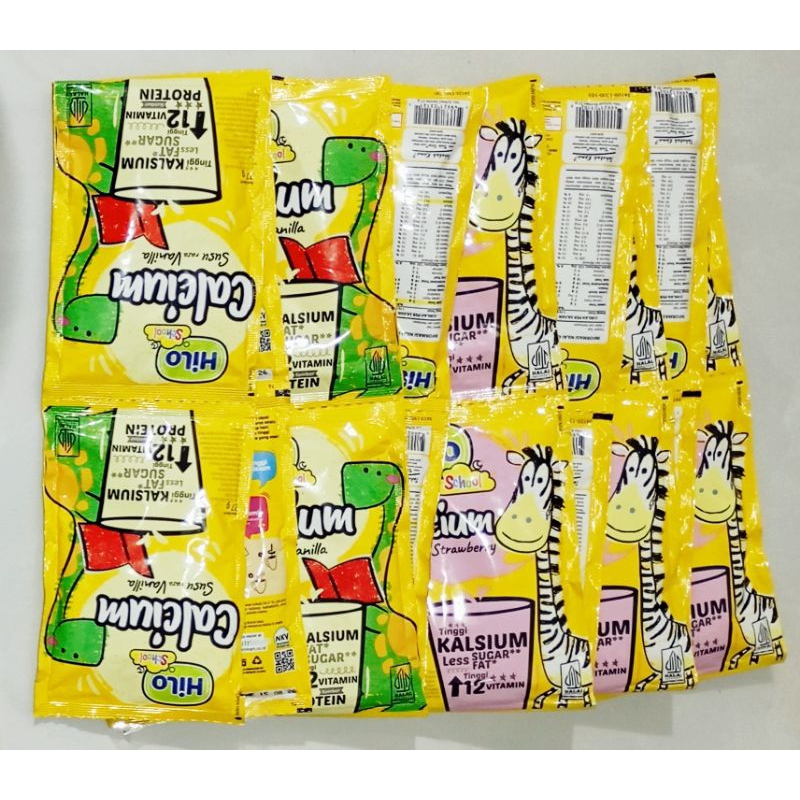 

HiLo School Vanilla - Strawberry Chocolate Vanilla Renceng 10 Sachet - Cokelat - Vanila