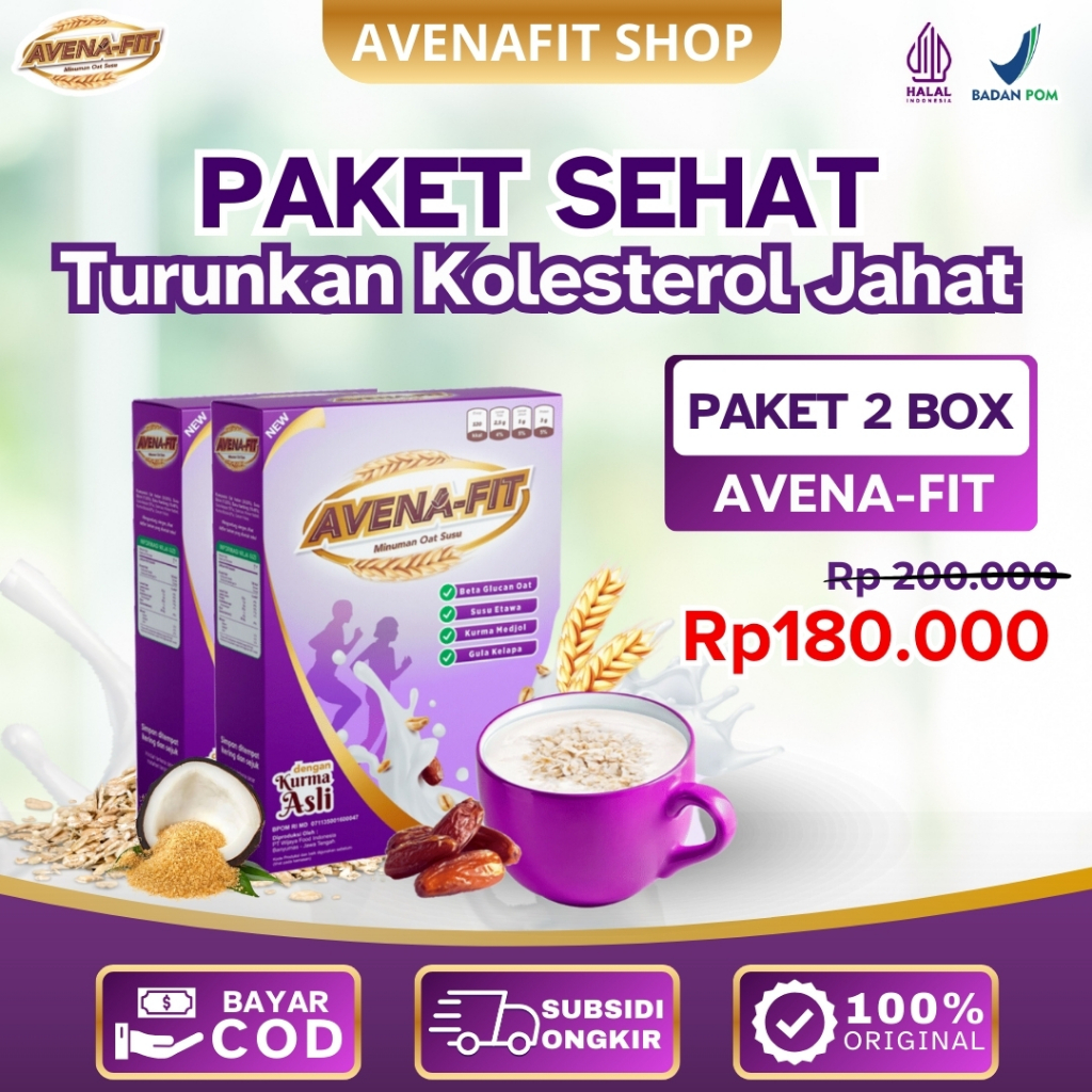 

Avena Fit - 2 Box Sereal Sehat Atasi Kolesterol Tinggi Dan Jaga Kesehatan Jantung Secara Alami