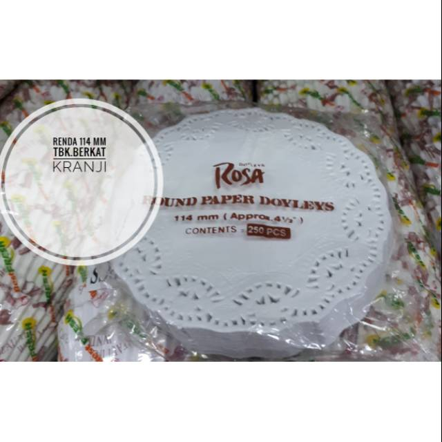 

Renda rosa bulat 4.1/2(250gr) (250pcs/pack)