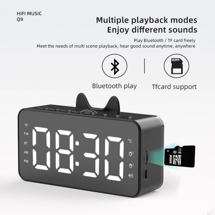 CLOCK BLUETOOTH DIGITAL PLUS  SPEAKER - JAM DIGITAL PLUS SPEAKER BLUETOOTH FLECO Q9