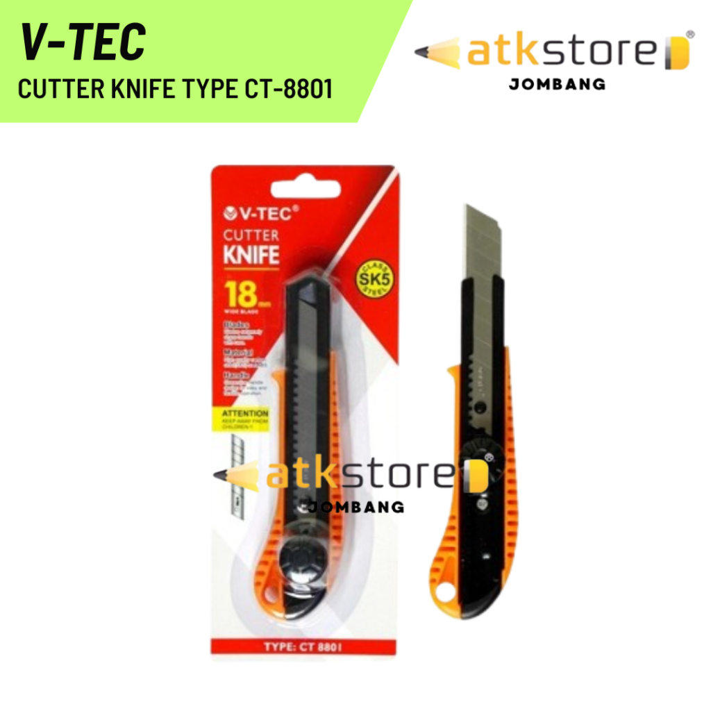 

V-TEC Cutter Knife TYPE CT-8801 / Pisau Cutter Besar / Cutter Pemotong / Pisau Kater