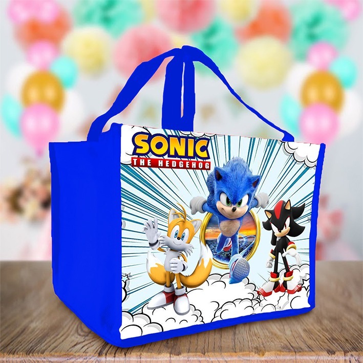 

Tas Souvenir Ultah Gambar SONIC 02 Goodie Bag Cute Anak