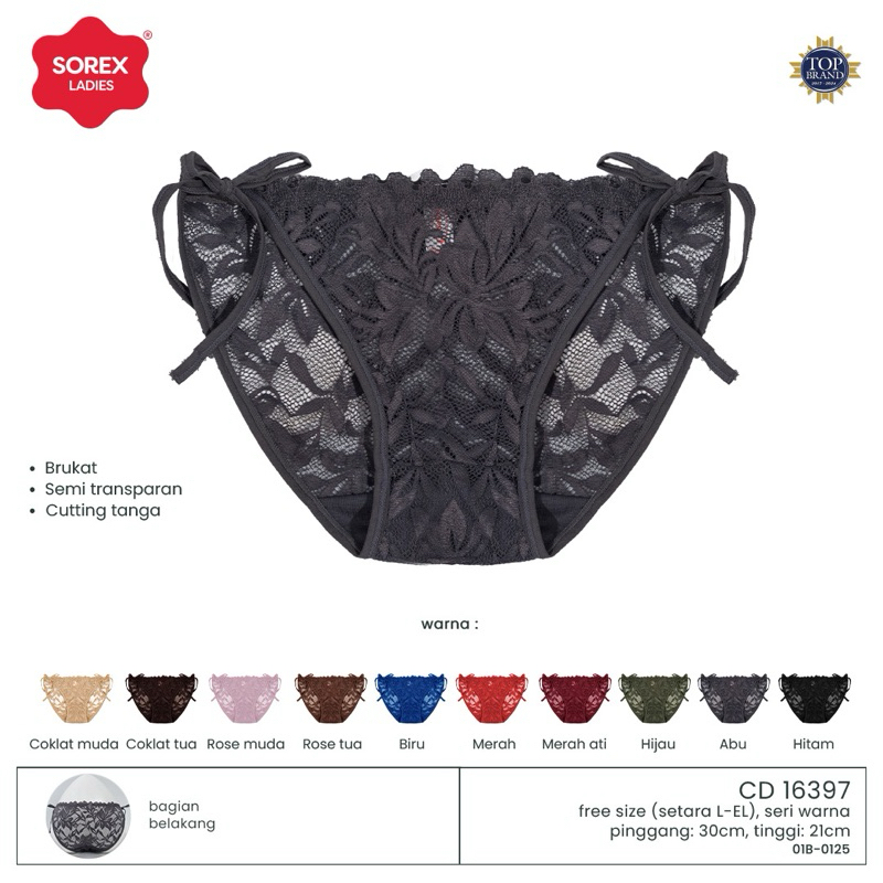 SOREX RENDA CD TALI SAMPINH HALUS Panty celana dalam tali lepas