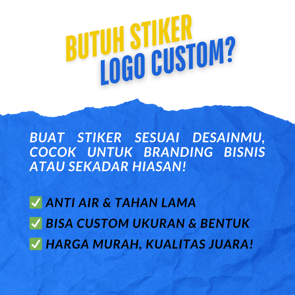 

Cetak Stiker Logo Custom | Vinyl, Transparan, Chromo | Bisa Custom Ukuran!