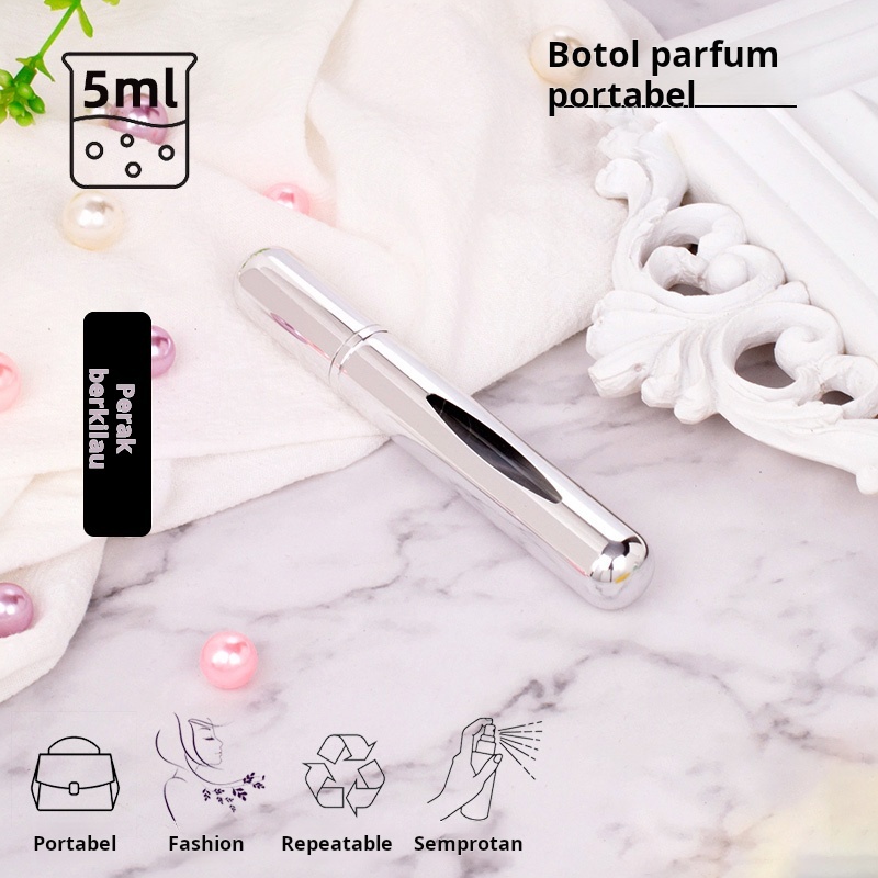 Botol parfum baru 5ml, tekan portabel, perjalanan, kaca mini, semprotan halus, sampel kecil, botol k
