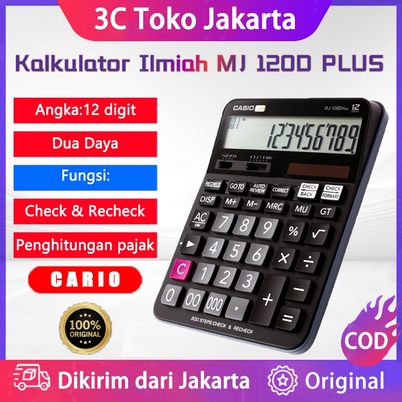 

KALKULATOR CASIO MJ 120D PLUS ORIGINAL - KALKULATOR 12 DIGIT - ORIGINAL CASIO