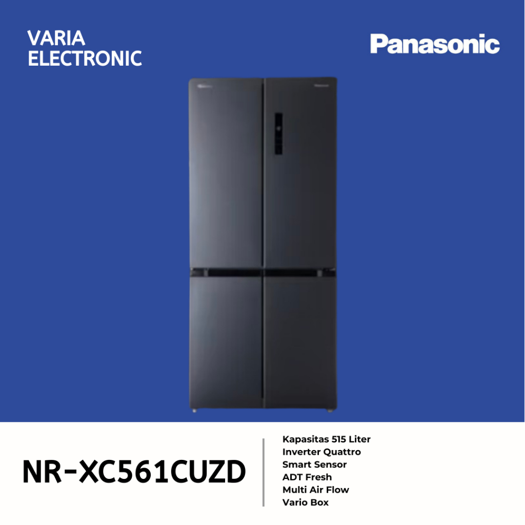 Kulkas 4 Pintu Side By Side PANASONIC NR-XC561CUZD Kapasitas 515 Liter