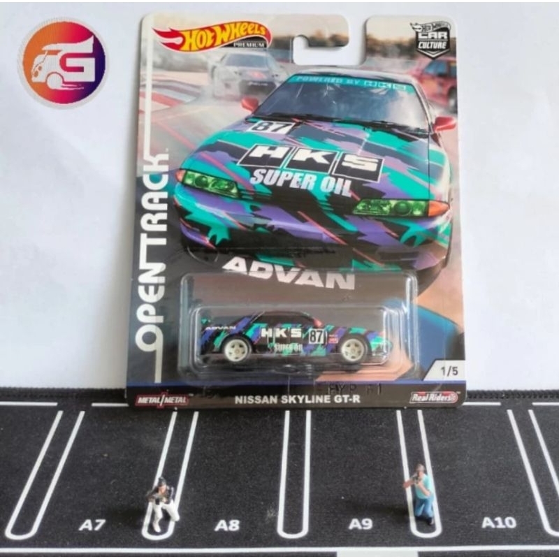 Hot wheels premium nissan skyline r32 HKS open track
