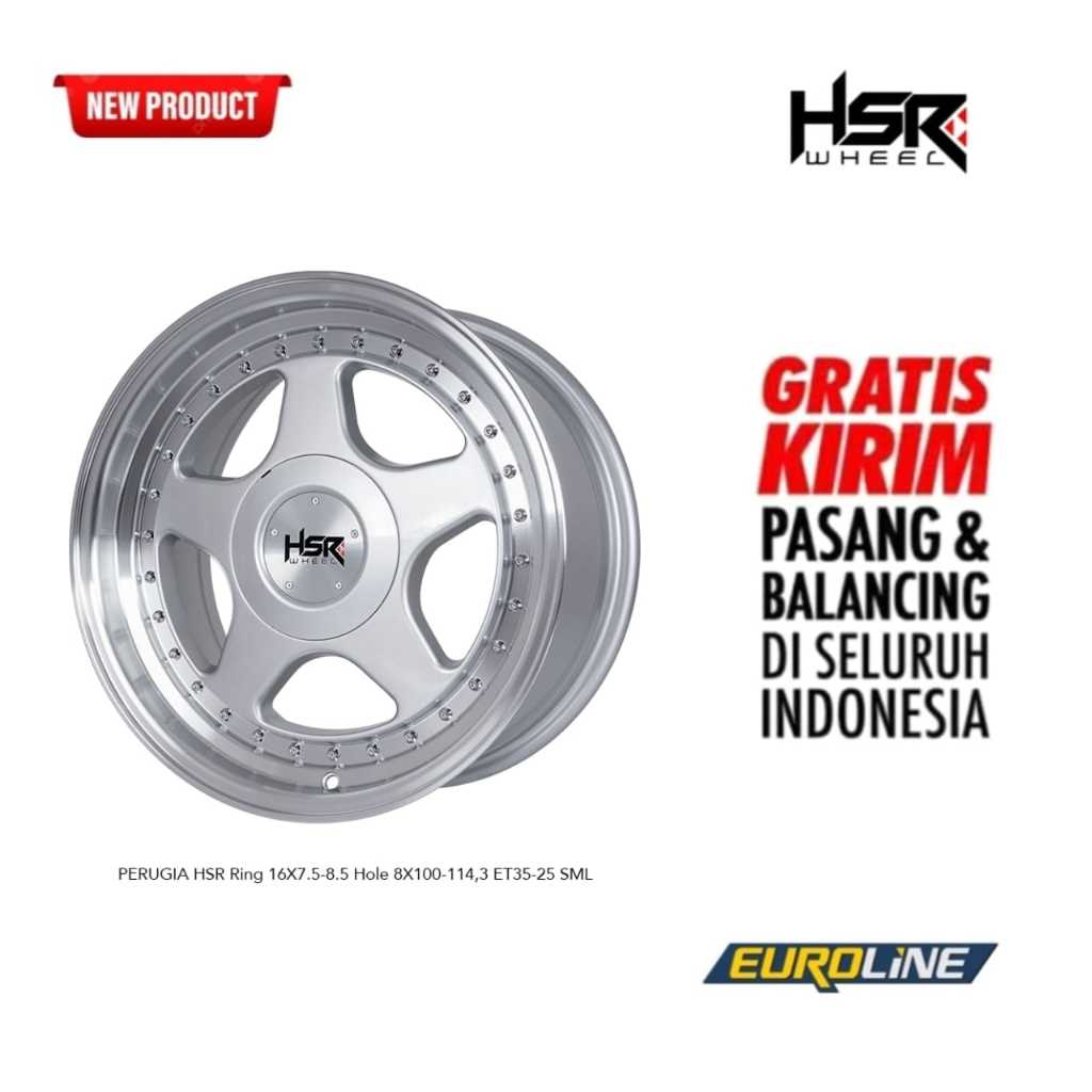 Velg Celong Azev HSR PERUGIA R16X7,5/8,5 H8X100-114,3 ET35/25 SML
