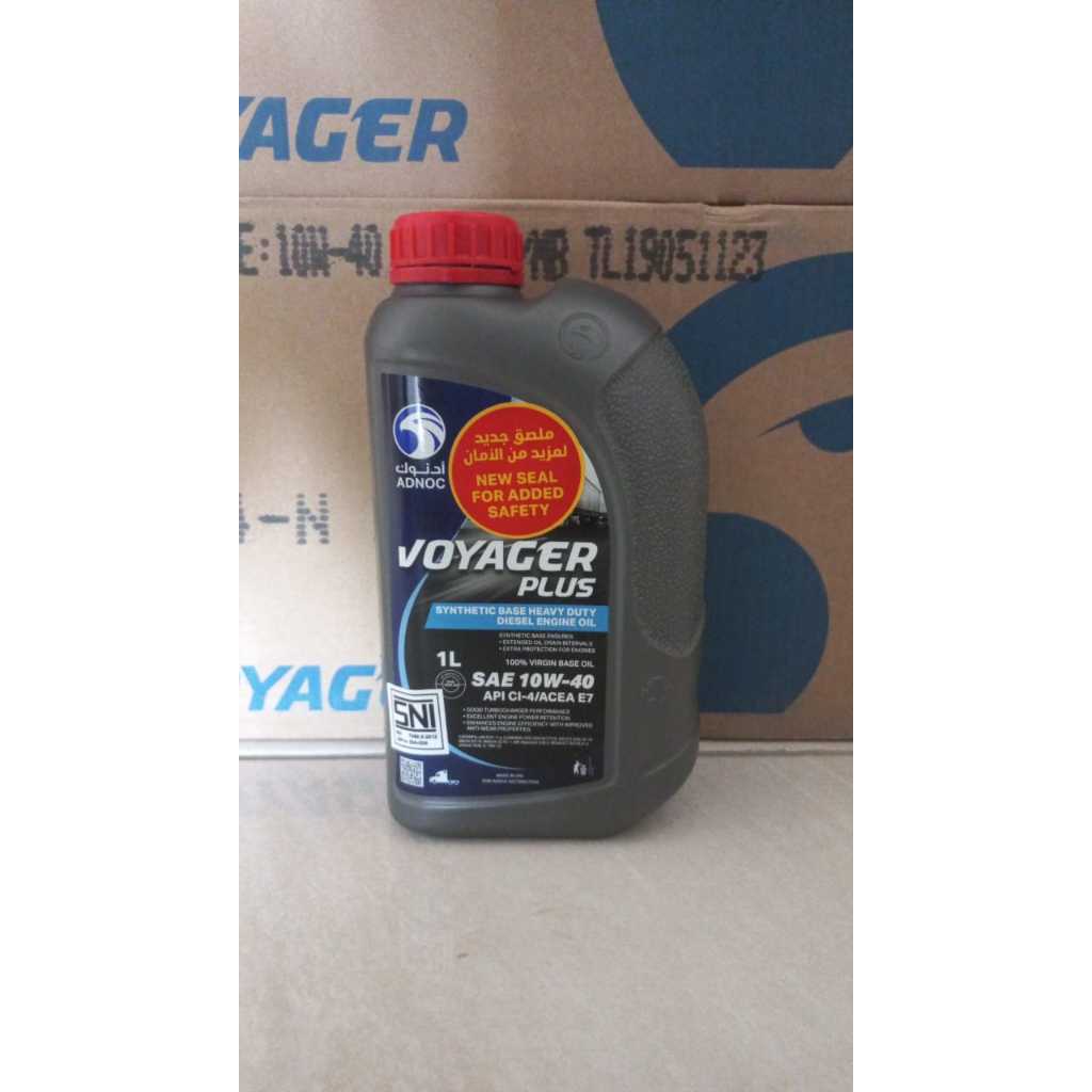 Adnoc Voyager Plus 10w40 1L Oli Diesel API CI-4 Synthetic base Asli Original Arab - Oli mobil pajero