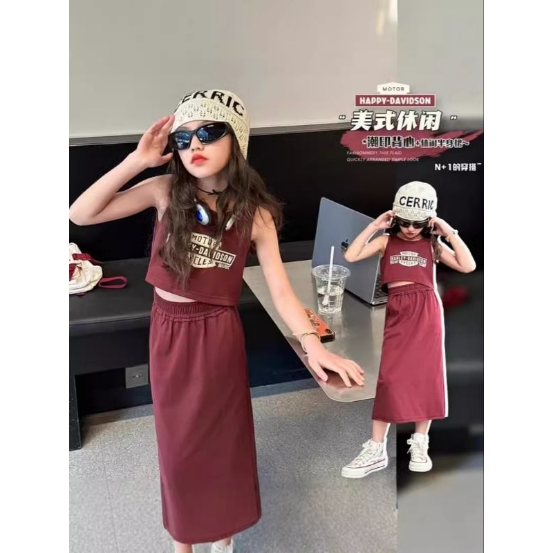 Setelan Baju Anak Kekinian /COD Setelan Baju dan Rok Import /Baju Anak Setelan Rok /Setelan Baju Ana