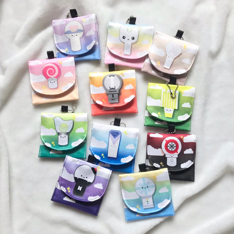 mini snap magnet pouch KPOP Lightstick byKRN BTS EXO SVT SEVENTEEN NJWS NEW JEANS TWICE ENHYPEN NCT 